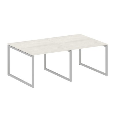 Metal System Quattro 4x4 40БО.ПРГ-2.1 (Дуб наварра/Серый) Переговорный стол, 2 столешницы на О-образном м/к