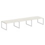 Metal System Quattro 4x4 40БО.ПРГ-3.4 (Дуб наварра/Серый) Переговорный стол, 3 столешницы на О-образном м/к