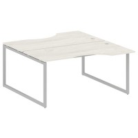 Metal System Quattro 4x4 40БО.РАС-СА-2.1 (Дуб наварра/Серый) Рабочая станция криволинейная на О-образном м/к