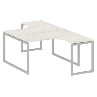 Metal System Quattro 4x4 40БО.РАС-СА-2.3 (Дуб наварра/Серый) Рабочая станция криволинейная на О-образном м/к