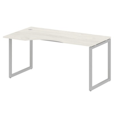 Metal System Quattro 4x4 40БО.СА-1 Л (Дуб наварра/Серый) Стол криволинейный левый на О-образном м/к