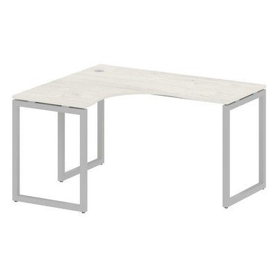 Metal System Quattro 4x4 40БО.СА-3 Л (Дуб наварра/Серый) Стол криволинейный левый на О-образном м/к