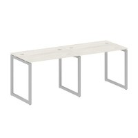 Metal System Quattro 4x4 40БО.СМ-2.1 (Дуб наварра/Серый) Рабочая станция на 2 раб.места на О-образном м/к