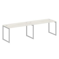 Metal System Quattro 4x4 40БО.СМ-2.3 (Дуб наварра/Серый) Рабочая станция на 2 раб.места на О-образном м/к