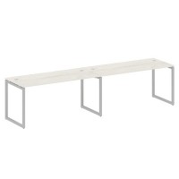 Metal System Quattro 4x4 40БО.СМ-2.4 (Дуб наварра/Серый) Рабочая станция на 2 раб.места на О-образном м/к