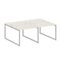 Metal System Quattro 4x4 40БО.СМ-4.1 (Дуб наварра/Серый) Рабочая станция на 4 раб.места на О-образном м/к