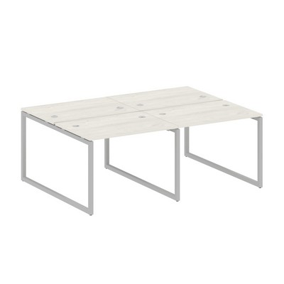 Metal System Quattro 4x4 40БО.СМ-4.1 (Дуб наварра/Серый) Рабочая станция на 4 раб.места на О-образном м/к