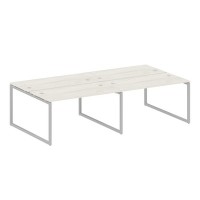 Metal System Quattro 4x4 40БО.СМ-4.3 (Дуб наварра/Серый) Рабочая станция на 4 раб.места на О-образном м/к