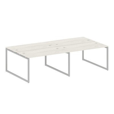 Metal System Quattro 4x4 40БО.СМ-4.3 (Дуб наварра/Серый) Рабочая станция на 4 раб.места на О-образном м/к