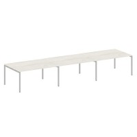 Metal System Quattro 4x4 40БП.ПРГ-3.4 (Дуб наварра/Серый) Переговорный стол, 3 столешницы на П-образном м/к