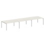 Metal System Quattro 4x4 40БП.ПРГ-3.4 (Дуб наварра/Серый) Переговорный стол, 3 столешницы на П-образном м/к