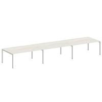 Metal System Quattro 4x4 40БП.ПРГ-3.5 (Дуб наварра/Серый) Переговорный стол, 3 столешницы на П-образном м/к