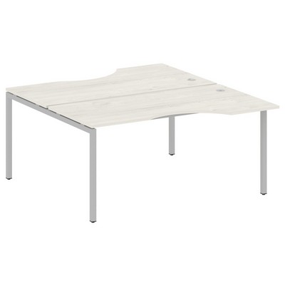 Metal System Quattro 4x4 40БП.РАС-СА-2.1 (Дуб наварра/Серый) Рабочая станция криволинейная на П-образном м/к