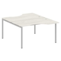 Metal System Quattro 4x4 40БП.РАС-СА-2.2 (Дуб наварра/Серый) Рабочая станция криволинейная на П-образном м/к