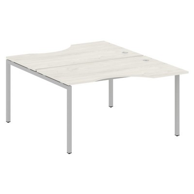 Metal System Quattro 4x4 40БП.РАС-СА-2.2 (Дуб наварра/Серый) Рабочая станция криволинейная на П-образном м/к