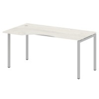 Metal System Quattro 4x4 40БП.СА-1 Л (Дуб наварра/Серый) Стол криволинейный левый на П-образном м/к