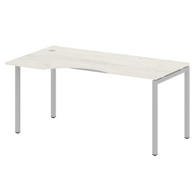 Metal System Quattro 4x4 40БП.СА-1 Л (Дуб наварра/Серый) Стол криволинейный левый на П-образном м/к