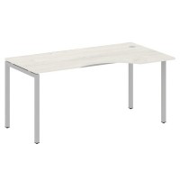 Metal System Quattro 4x4 40БП.СА-1 Пр (Дуб наварра/Серый) Стол криволинейный правый на П-образном м/к