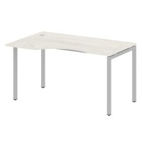 Metal System Quattro 4x4 40БП.СА-2 Л (Дуб наварра/Серый) Стол криволинейный левый на П-образном м/к