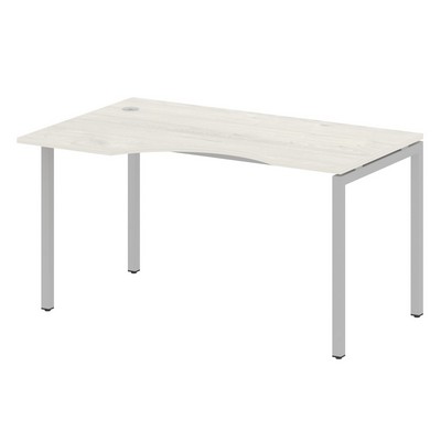 Metal System Quattro 4x4 40БП.СА-2 Л (Дуб наварра/Серый) Стол криволинейный левый на П-образном м/к