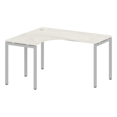 Metal System Quattro 4x4 40БП.СА-3 Л (Дуб наварра/Серый) Стол криволинейный левый на П-образном м/к