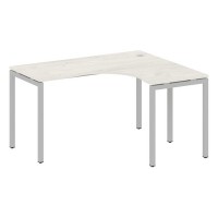 Metal System Quattro 4x4 40БП.СА-3 Пр (Дуб наварра/Серый) Стол криволинейный правый на П-образном м/к