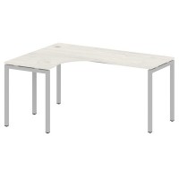 Metal System Quattro 4x4 40БП.СА-4 Л (Дуб наварра/Серый) Стол криволинейный левый на П-образном м/к