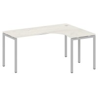 Metal System Quattro 4x4 40БП.СА-4 Пр (Дуб наварра/Серый) Стол криволинейный правый на П-образном м/к