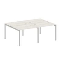 Metal System Quattro 4x4 40БП.СМ-4.1 (Дуб наварра/Серый) Рабочая станция на 4 раб.места на П-образном м/к