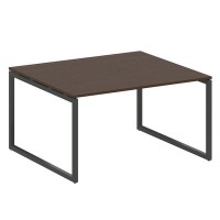 Metal System Quattro 4x4 40БО.ПРГ-1.3 (Венге цаво/Черный) Переговорный стол, 1 столешница на О-образном м/к