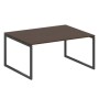 Metal System Quattro 4x4 40БО.ПРГ-1.4 (Венге цаво/Антрацит) Переговорный стол, 1 столешница на О-образном м/к