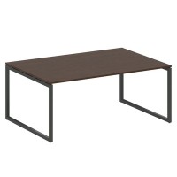 Metal System Quattro 4x4 40БО.ПРГ-1.5 (Венге цаво/Черный) Переговорный стол, 1 столешница на О-образном м/к