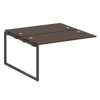 Metal System Quattro 4x4 40БО.ПРС-СП-2.3 (Венге цаво/Черный) Проходной наборный элемент рабочей станции на О-образном м/к