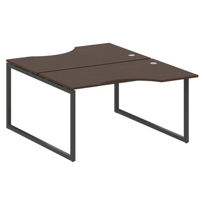 Metal System Quattro 4x4 40БО.РАС-СА-2.2 (Венге цаво/Черный) Рабочая станция криволинейная на О-образном м/к