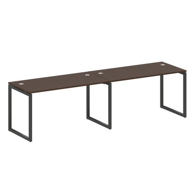 Metal System Quattro 4x4 40БО.СМ-2.3 (Венге цаво/Антрацит) Рабочая станция на 2 раб.места на О-образном м/к