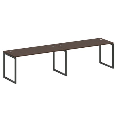 Metal System Quattro 4x4 40БО.СМ-2.4 (Венге цаво/Антрацит) Рабочая станция на 2 раб.места на О-образном м/к