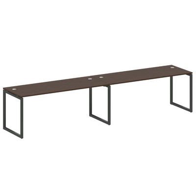 Metal System Quattro 4x4 40БО.СМ-2.5 (Венге цаво/Антрацит) Рабочая станция на 2 раб.места на О-образном м/к