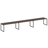 Metal System Quattro 4x4 40БО.СМ-3.5 (Венге цаво/Антрацит) Рабочая станция на 3 раб.места на О-образном м/к