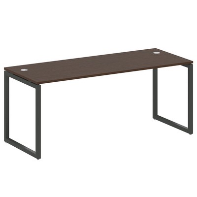 Metal System Quattro 4x4 40БО.СП-5 (Венге цаво/Черный) Стол письменный на О-образном м/к