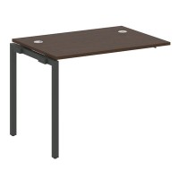 Metal System Quattro 4x4 40БП.ПРС-СП-1.1 (Венге цаво/Черный) Проходной наборный элемент рабочей станции на П-образном м/к