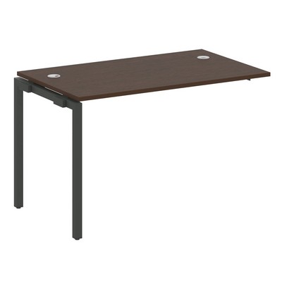 Metal System Quattro 4x4 40БП.ПРС-СП-1.2 (Венге цаво/Черный) Проходной наборный элемент рабочей станции на П-образном м/к