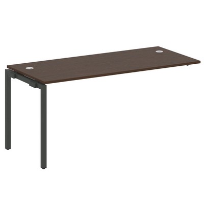 Metal System Quattro 4x4 40БП.ПРС-СП-1.4 (Венге цаво/Черный) Проходной наборный элемент рабочей станции на П-образном м/к