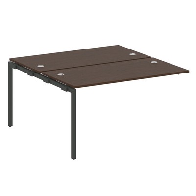 Metal System Quattro 4x4 40БП.ПРС-СП-2.3 (Венге цаво/Черный) Проходной наборный элемент рабочей станции на П-образном м/к