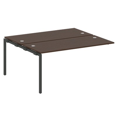 Metal System Quattro 4x4 40БП.ПРС-СП-2.4 (Венге цаво/Черный) Проходной наборный элемент рабочей станции на П-образном м/к