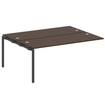 Metal System Quattro 4x4 40БП.ПРС-СП-2.5 (Венге цаво/Черный) Проходной наборный элемент рабочей станции на П-образном м/к