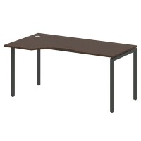 Metal System Quattro 4x4 40БП.СА-1 Л (Венге цаво/Черный) Стол криволинейный левый на П-образном м/к