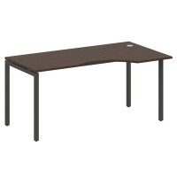 Metal System Quattro 4x4 40БП.СА-1 Пр (Венге цаво/Черный) Стол криволинейный правый на П-образном м/к