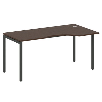 Metal System Quattro 4x4 40БП.СА-1 Пр (Венге цаво/Антрацит) Стол криволинейный правый на П-образном м/к