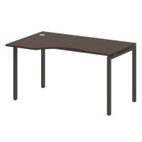 Metal System Quattro 4x4 40БП.СА-2 Л (Венге цаво/Черный) Стол криволинейный левый на П-образном м/к