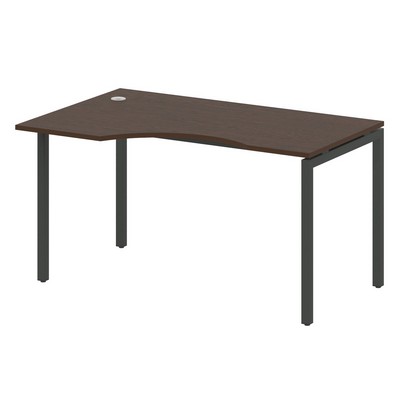 Metal System Quattro 4x4 40БП.СА-2 Л (Венге цаво/Черный) Стол криволинейный левый на П-образном м/к